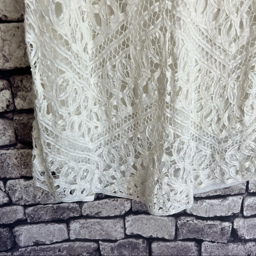 INC White High Low Skirt Size 4